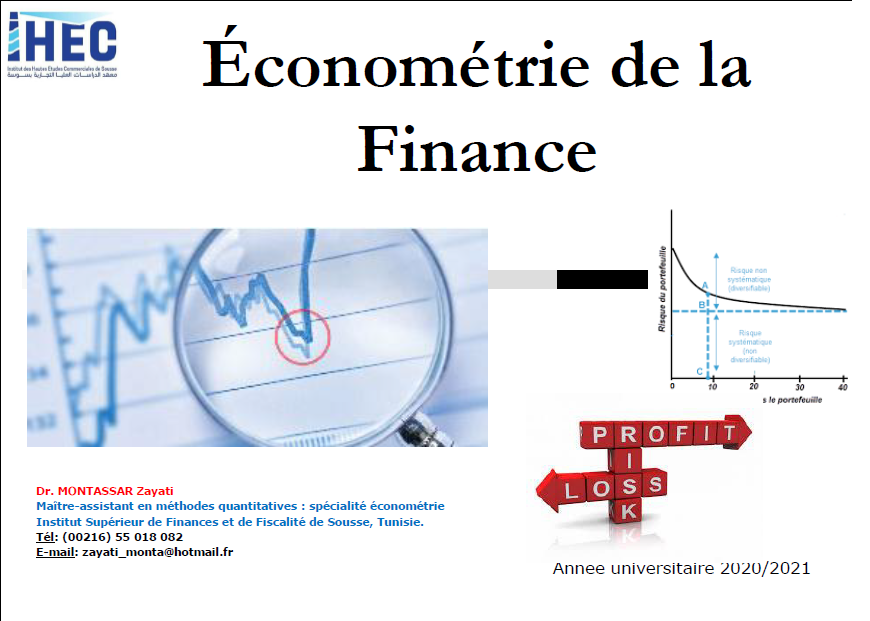 Econométrie de la finance : Mr Montassar Zayati