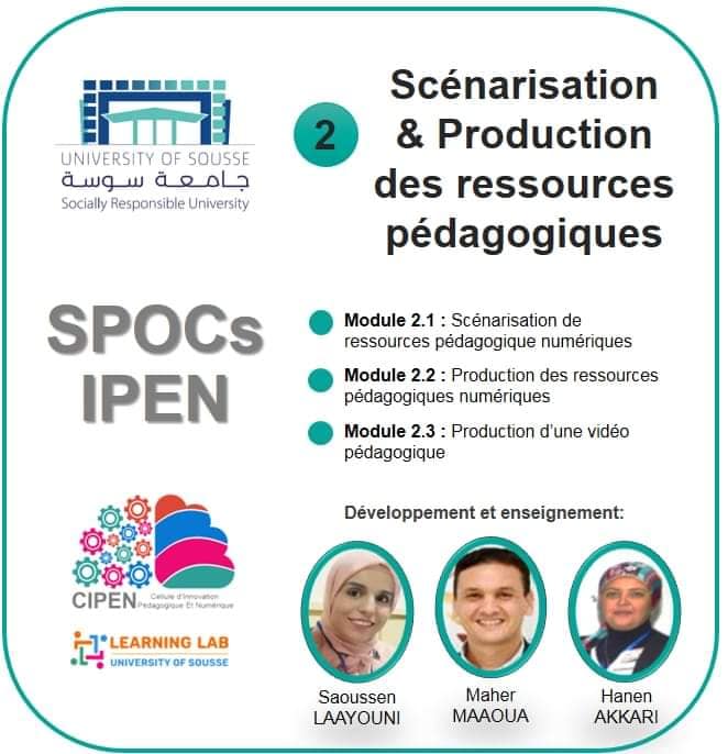 SPOC 2 : Scénarisation et Production des ressources pédagogiques